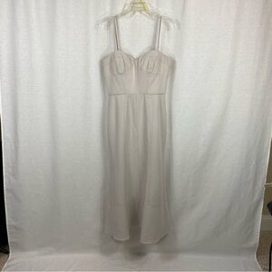 Vera Wang Strapless Dress in Soft Cream/Lt.Grey